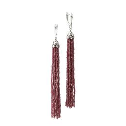 Серьги-кисти из граната