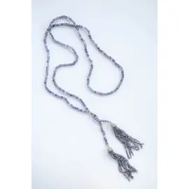 Сотуар в серебре из иолита с двумя кистями (иолит юв.огр. 2 мм, 3 мм Ag 925 1,3 гр)