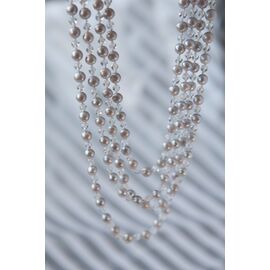 Нить из топаза и серого жемчуга, 220 см