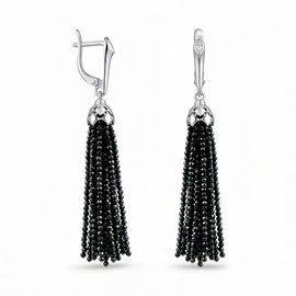 Серьги-кисти из марказита короткие
