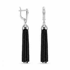 Серьги-кисти из шпинели короткие