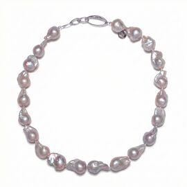 Ожерелье из серого барочного жемчуга, 45 см