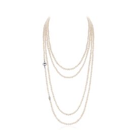 Нить из жемчуга 3,5-4 мм с магнитным замком, 220 см