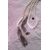 Лариат из жемчуга 7 мм с кистями из раухтопаза