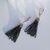 Серьги-кисти из марказита короткие
