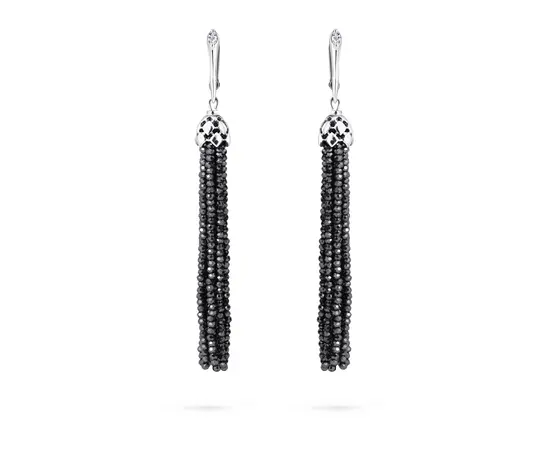 Серьги-кисти из шпинели ювелирной огранки
