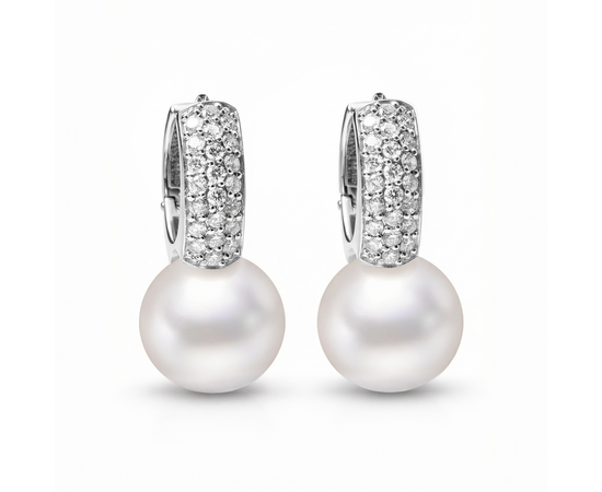Серьги Грейс с жемчугом 11-12 мм