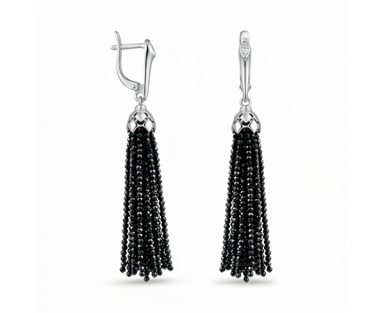 Серьги-кисти из марказита короткие