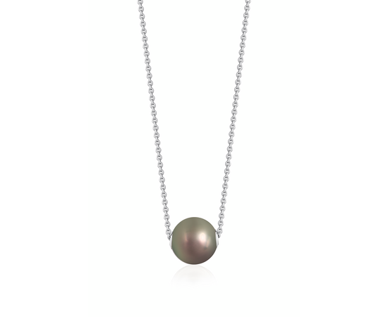 Цепь в белом золоте с жемчужиной Таити 9,5 мм