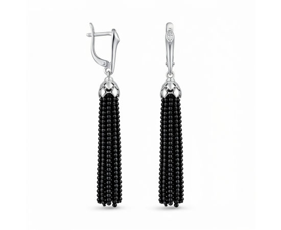 Серьги-кисти из шпинели короткие
